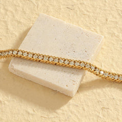 Radiance Row Crystal Chain Chain Bracelet