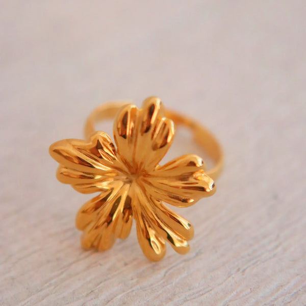 Golden Flower Ring