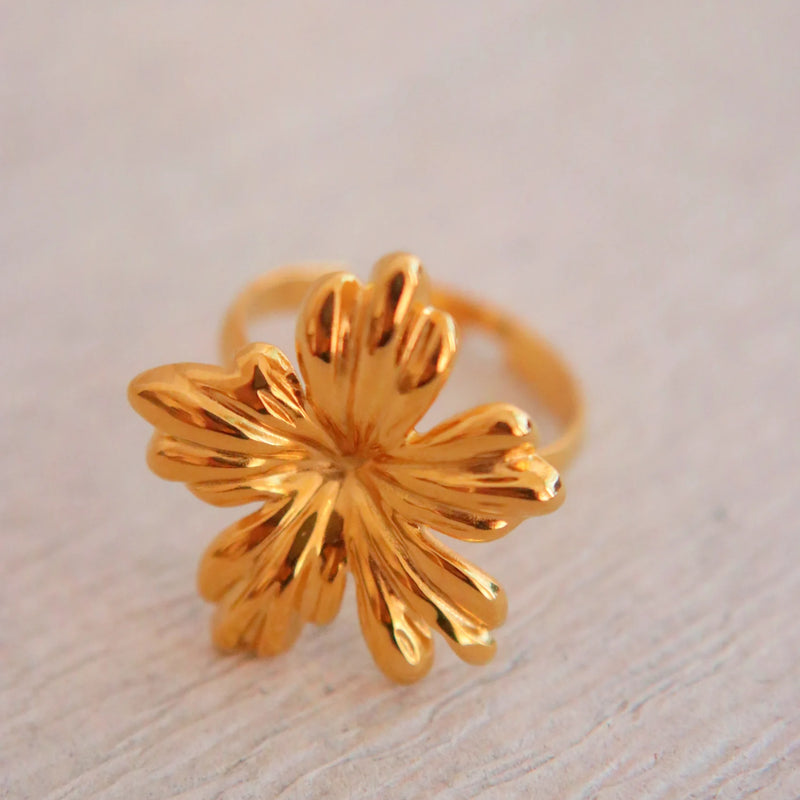 Golden Flower Ring