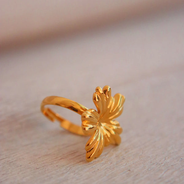 Golden Flower Ring