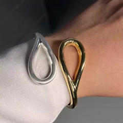 Sculpted Flow Duo Cuff Bracelet Set