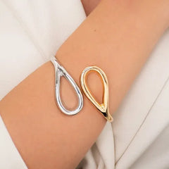 Sculpted Flow Duo Cuff Bracelet Set