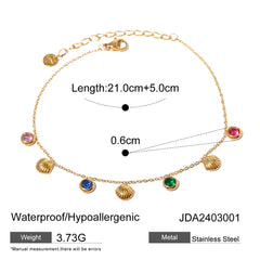 Serene Gems Charm Chain Bracelet