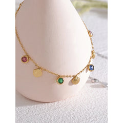Serene Gems Charm Chain Bracelet