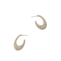 Serene Pave Crescent Hoops