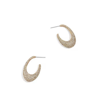 Serene Pave Crescent Hoops