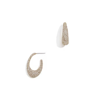 Serene Pave Crescent Hoops
