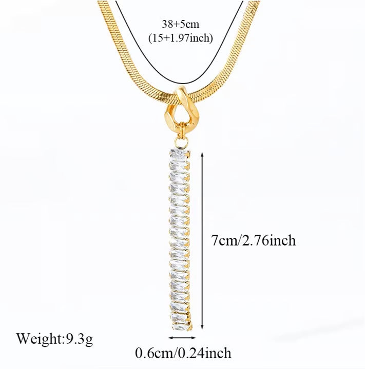 Serpentine Sparkle Necklace & Earring Set
