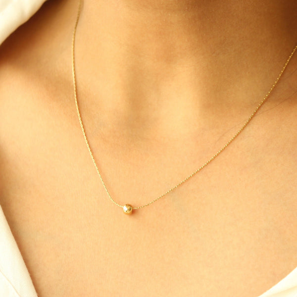 Simplicity Sphere Gold Necklace