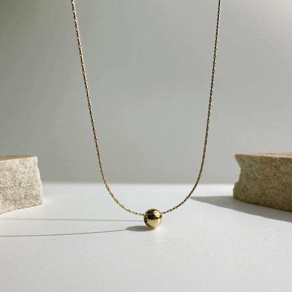 Simplicity Sphere Gold Necklace