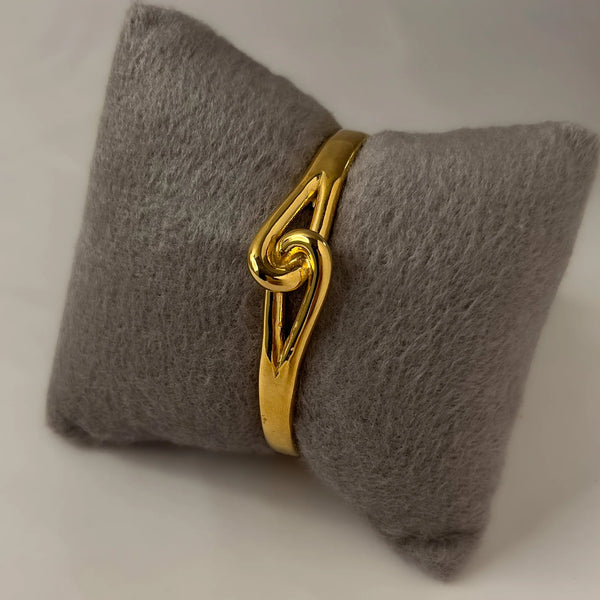 Solace Minimal Knot Cuff Bracelet