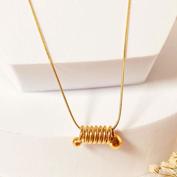 Spiral Muse Sculptural Gold Necklace