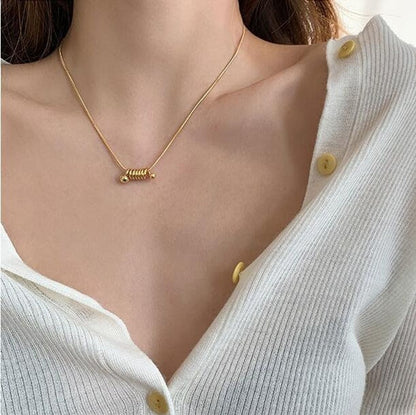 Spiral Muse Sculptural Gold Necklace