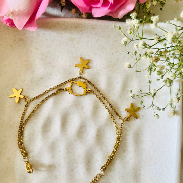 Starlight Duo Charm Chain Bracelet