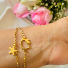 Starlight Duo Charm Chain Bracelet