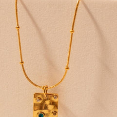 Starlit Rectangle Beaded Necklace