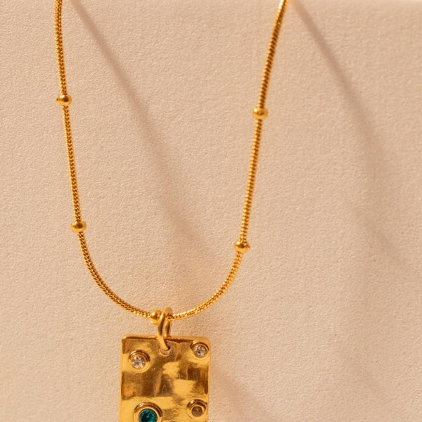 Starlit Rectangle Beaded Necklace