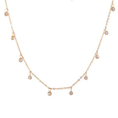 Dazzle Drops Gold Crystal Necklace