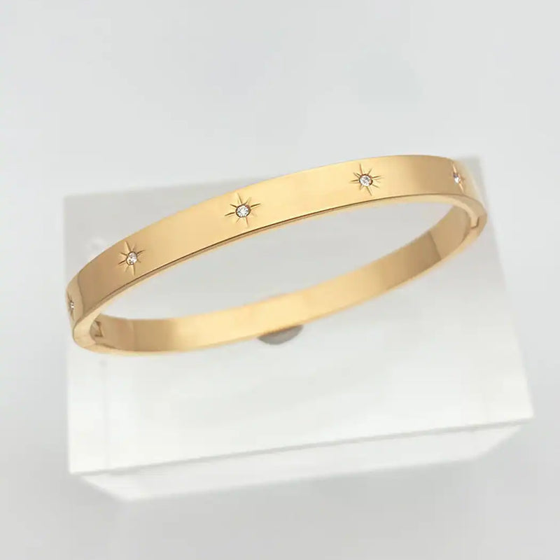 Stellar Star Sparkle Cuff Bracelet