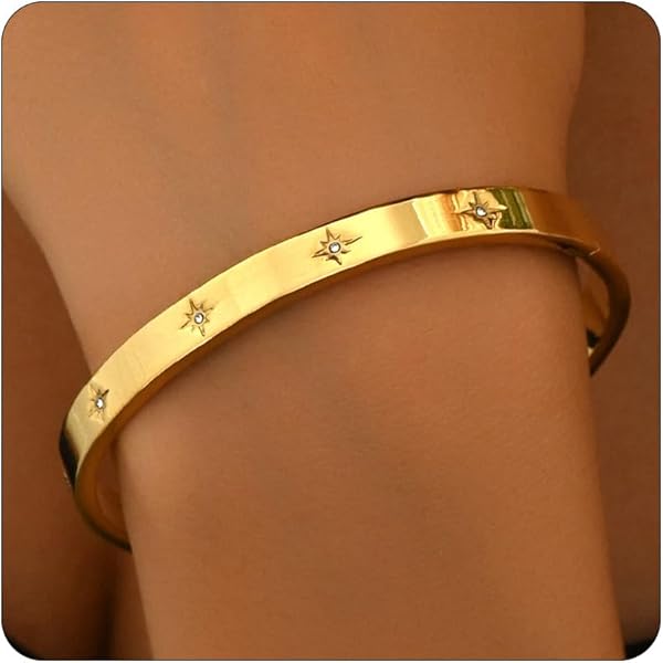 Stellar Star Sparkle Cuff Bracelet