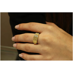 Stria Bold Adjustable Gold Ring