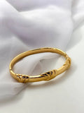 Sunrise Twist Gold Plated Cuff Bracelet