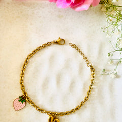 Sweetheart Charm Link Chain Bracelet