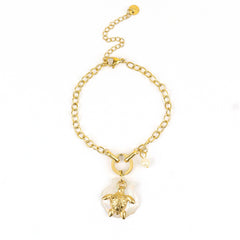Tidal Treasure Turtle Charm Bracelet