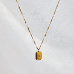 Tiny Stardrop Tag Necklace