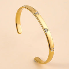 Trielle Geometric Open Bangle