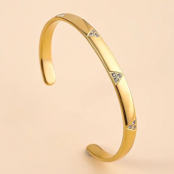 Trielle Geometric Open Bangle
