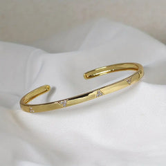 Trielle Geometric Open Bangle