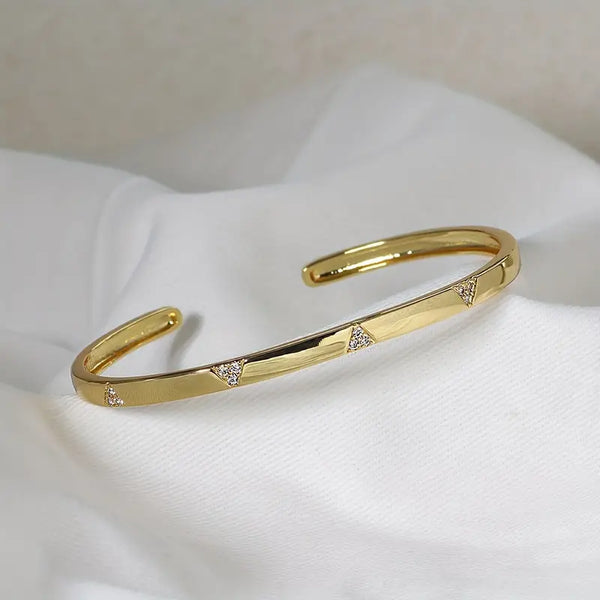 Trielle Geometric Open Bangle