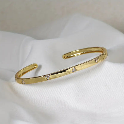 Trielle Geometric Open Cuff Bracelet