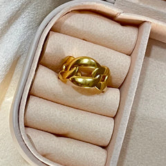 Urban Link Adjustable Gold Ring