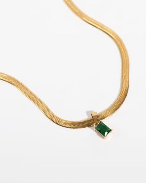 Verdant Luxe Emerald-Cut Necklace