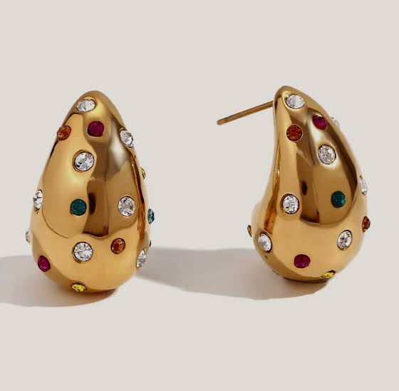 Vivid Gem Droplet Studs