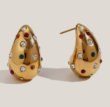 Vivid Gem Droplet Studs