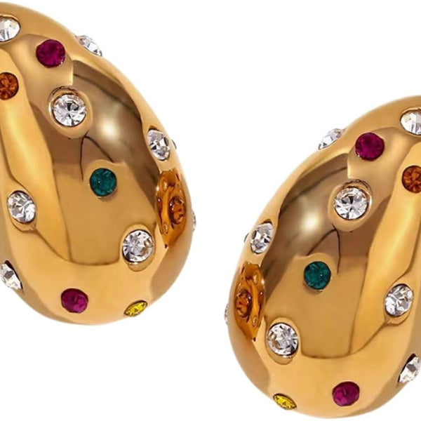 Vivid Gem Droplet Studs