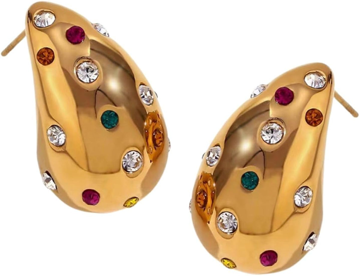 Vivid Gem Droplet Studs
