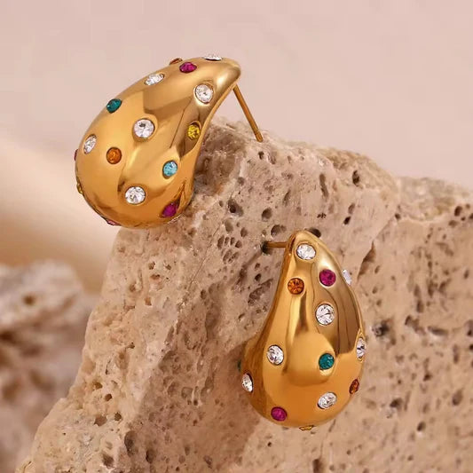 Vivid Gem Droplet Studs
