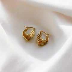 Wing Hoop Gold Plated Earrings